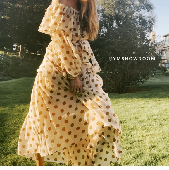 🔥Last 1🔥MANGO polka-dot ruffle maxi dress - Picture 9 of 16